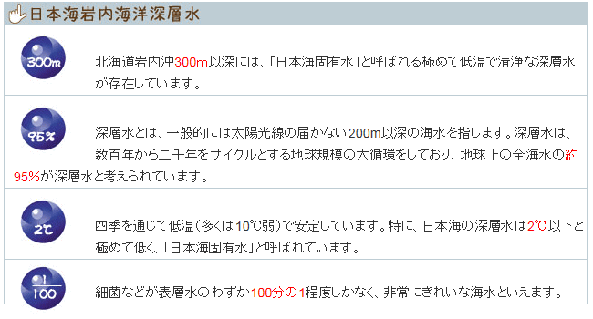 北海道　海洋深層水